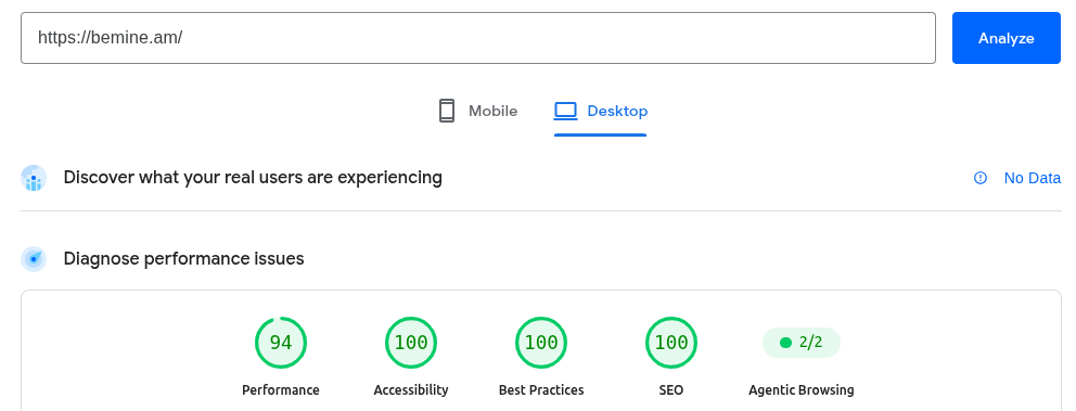 Desktop PageSpeed Audit