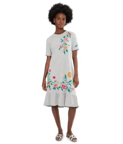 Johnny Was Ruffle Hem Knit Midi Dress - Ziviana